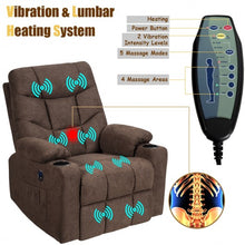 Load image into Gallery viewer, Electric Power Lift Recliner Massage Sofa-Brown
