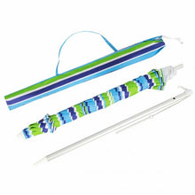 Load image into Gallery viewer, 6.5FT Sun Shade Patio Beach Umbrella with Carry Bag-Blue&amp;Green

