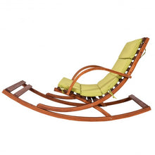 Load image into Gallery viewer, Outdoor 2 Persons Rocking Wooden Lounge Chair with Cushion
