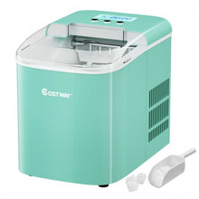 Load image into Gallery viewer, 26 lbs Countertop LCD Display Ice Maker with Ice Scoop-Light Green
