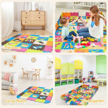 Load image into Gallery viewer, 125 Pieces Baby Foam Interlocking Play Mat with Fence Instruments Styles
