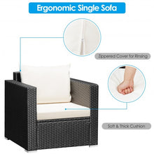 Load image into Gallery viewer, 3 Pcs Patio wicker Furniture Set-White
