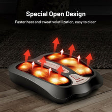 Load image into Gallery viewer, Shiatsu Heated Electric Kneading Foot and Back Massager-Black
