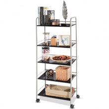 Load image into Gallery viewer, 5 Tiers Storage Cart Rack Utility Shelf

