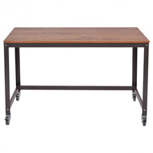 Load image into Gallery viewer, Metal Frame Computer Desk with Wheels
