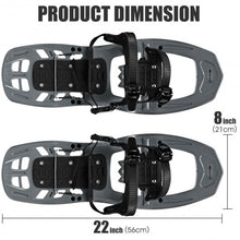 Load image into Gallery viewer, 22 inch Lightweight All Terrain Snowshoes with Bag Anti-Slip-Gray
