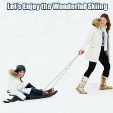Load image into Gallery viewer, Folding Kids Metal Snow Sled Frost-Resistant w/Pull Rope Snow Slider  Seat
