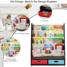 Load image into Gallery viewer, Kids Book and Toys Organizer Shelves-Coffee
