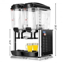 Load image into Gallery viewer, 9.5 Gallon 2 Tanks Stainless Steel Cold Beverage Juice Dispenser
