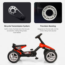 Load image into Gallery viewer, 4 Wheel Pedal Powered Ride on Racer Car for Kids-Red
