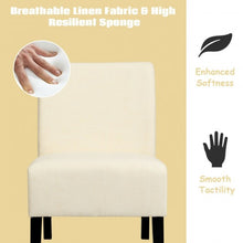 Load image into Gallery viewer, Armless Accent Chair  with Rubber Wood Legs -Beige
