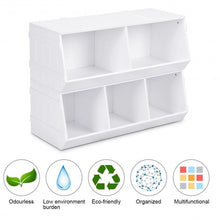 Load image into Gallery viewer, Kids Flexible Stackable Toy Box Organizer Storage Cabinet
