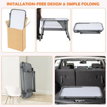 Load image into Gallery viewer, Multifunctional Portable Soft Folding Crib with Washable Mattress and Side Zipper-Gray
