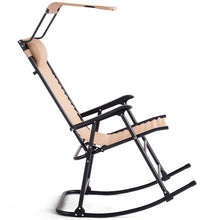 Load image into Gallery viewer, Zero Gravity Folding Rocking Chair Rocker Porch-Beige
