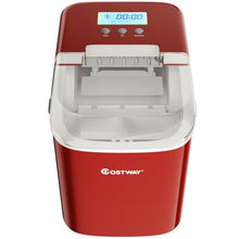Load image into Gallery viewer, 26 lbs Countertop LCD Display Ice Maker with Ice Scoop-Red
