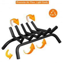 Load image into Gallery viewer, 21&quot; Iron Fireplace Log Grate Firewood Burning Rack
