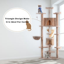 Load image into Gallery viewer, Cat Tree Condo Furniture Scratch Post Pet House Beige/Navy/Beige Paws-beige
