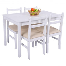 Load image into Gallery viewer, Set of 4 Wood Dining Side Chairs with Padded Seat
