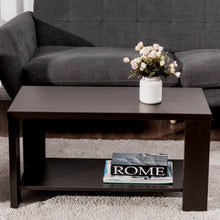 Load image into Gallery viewer, Rectangular Cocktail Coffee Table with Storage Shelf
