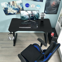 Load image into Gallery viewer, Gaming Desk Z-Shaped Computer Office Table with Gaming Handle Rack
