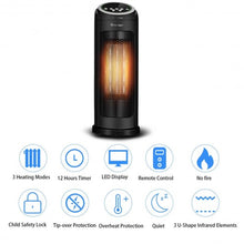 Load image into Gallery viewer, 1500 W LED Portable Oscillating PTC Ceramic Space Heater
