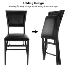 Load image into Gallery viewer, Set of 2 Metal Folding Chair Dining Chairs
