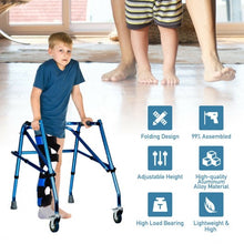 Load image into Gallery viewer, Folding Adjustable Walker Small Aluminum Walker -Blue
