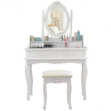 Load image into Gallery viewer, Mirror Jewelry Storage Makeup Dressing Table Vanity Set
