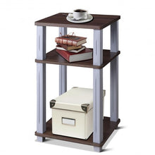 Load image into Gallery viewer, 3 Tier End Table Multipurpose Shelf Night Stand Display Shelving-Coffee
