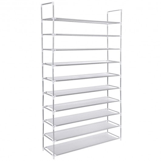 50 Pair 10 Tiers Shoe Rack Shelf Storage Organizer