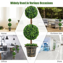 Load image into Gallery viewer, 36 Inch Artificial Double Ball Tree Indoor and Outdoor UV Protection

