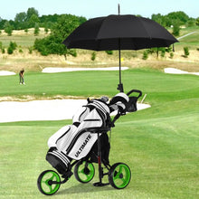 Load image into Gallery viewer, 3 Wheels Folding Golf Push Cart with Seat Scoreboard and Adjustable Handle-Green
