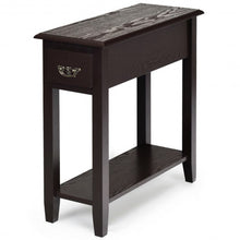 Load image into Gallery viewer, 2 Tier End Bedside Sofa Side Table Narrow Nightstand-Espresso

