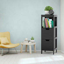 Load image into Gallery viewer, Bathroom Wooden Floor Cabinet Multifunction Storage Rack Stand Organizer-Black
