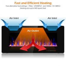 Load image into Gallery viewer, 42&quot; Recessed Ultra Thin Wall Mounted Electric Fireplace
