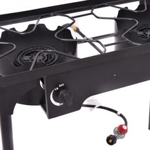 Load image into Gallery viewer, 150000 BTU Double Burner Outdoor Stove BBQ Grill
