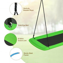 Load image into Gallery viewer, 60&quot; Platform Tree Swing Outdoor with  2 Hanging Straps-Green
