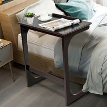 Load image into Gallery viewer, Adjustable C-Shape Couch End Table wth Tilting Top-Brown
