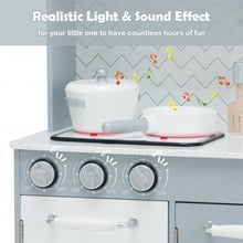 Load image into Gallery viewer, Pretend Play Kitchen Wooden Toy Set for Kids with Realistic Light and Sound
