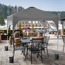 Load image into Gallery viewer, 8&#39; x 8&#39; Outdoor Pop Up Tent Canopy Camping Sun Shelter with Roller Bag-Gray
