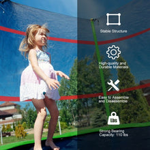 Load image into Gallery viewer, 55&quot; Youth Jumping Round Trampoline with Safety Pad Enclosure-Green
