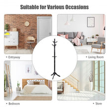 Load image into Gallery viewer, Adjustable Free Standing Wooden Coat Rack-Black
