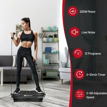 Load image into Gallery viewer, Vibration Platform Fitness Machine with Remote Control and Bluetooth Loop-Black
