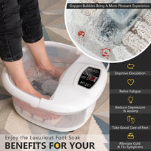 Load image into Gallery viewer, Foot Spa Tub with Bubbles and Electric Massage Rollers for Home Use-White
