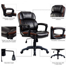 Load image into Gallery viewer, Dark Brown Ergonomic Mid-Back Office Chair
