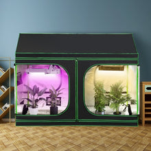 Load image into Gallery viewer, 96&quot;x48&quot;x72&quot; Mylar Hydroponic Grow Tent Roof Cube w/Observation Window and Tray
