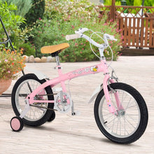 Load image into Gallery viewer, 16&quot; Outdoor Sports Kids Bicycle with Training Wheels Bell-Pink
