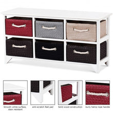 Load image into Gallery viewer, Wooden Basket Storage Chest with 6 Drawer Baskets
