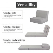 Load image into Gallery viewer, Convertible Lounger Folding Sofa Sleeper Bed-Gray
