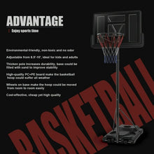 Load image into Gallery viewer, Height Adjustable Portable Shatterproof Backboard Basketball Hoop

